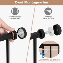 Woltu Door Safety Gate Art.255191 Black Security Gate