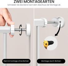 Woltu Door Safety Gate Art.255193 White Security Gate