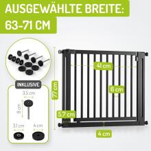 Bomi® Miko Safety Gate Art.255195 Black  Security Gate