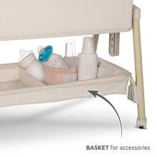 Lorelli Millie Art.10080732501 Black Cot for comfortable co-sleeping 2 in 1
