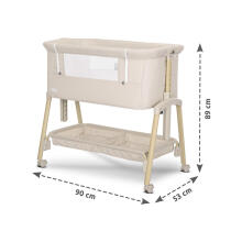 Lorelli Millie Art.10080732507 Beige Cot for comfortable co-sleeping 2 in 1