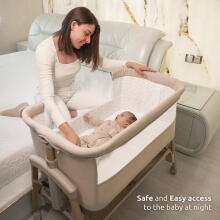 Lorelli Millie Art.10080732507 Beige Cot for comfortable co-sleeping 2 in 1