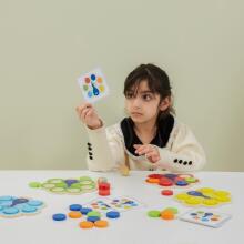 VIGA Koka Spēle Saskaņo Krāsas Pīle Asti Montessori + Kartes