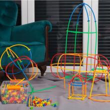 WOOPIE Construction Straws Colorful 500 pcs.