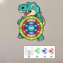 WOOPIE Dexterity Game with Velcro Darts 2-in-1 Set Target + Bow Launcher Dino