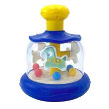 WOOPIE BABY Colorful Ponies Blue Spinning Top Carousel with Balls
