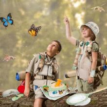 WOOPIE Explorer Set Binoculars Compass Insect Net Butterfly Flashlight