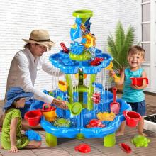 WOOPIE Water Table 2in1 Sandbox Fountain XXL Aquapark with Dolphin