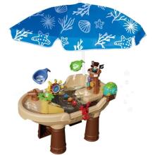 WOOPIE Water Table 2in1 Sandbox Pirate Ship with XL Umbrella and Bubble Machine