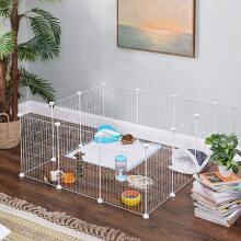 Modular Playpen for Small Animals – Hamster, Guinea Pig, Rodents White