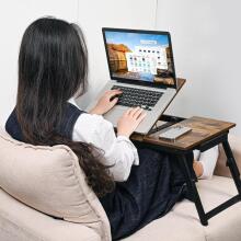 Vasmia Laptop Table Art.255639 Podstawka pod laptopa 34.9 x 69 x 32  cm stolik do łóżka składany rustykalny