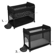 KINDERKRAFT travel baby cot MOON DREAM, black, KLMODR00BLK3000