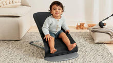 Babybjorn Bliss Bouncer Balance Cotton Art.006038 Beige/Dark Grey Šūpuļkrēsliņš
