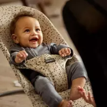 Babybjorn Bliss Bouncer Balance Cotton Art.006038 Beige/Dark Grey Šūpuļkrēsliņš