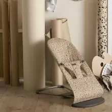 Babybjorn Bliss Bouncer Balance Cotton Art.006038 Beige/Dark Grey Šūpuļkrēsliņš