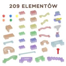 MASTERKIDZ Construction Set Ball Track STEM Board 209 pieces