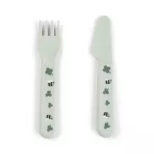 Foodie dinner set w/suction Tiny farm Green