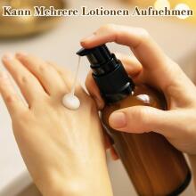 Empty Glass Bottles Brown with Sticker Funnel Art.256884  Amber Glass Lotion Bottles with Pump Dispenser,100ml,1 psc