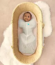 Love To Dream Swaddle Up  Art.LTD-L1003232WHTXS Superstar Cotton swaddle-sleeping bag for comfortable sleep, swaddling XS times.