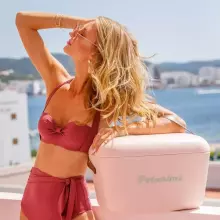 Polarbox Cool Box Retro Cooler Art.256940 Pink Camping Refrigerator 20L