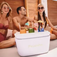 Polarbox Cool Box Retro Cooler Art.256940 Pink Camping Refrigerator 20L