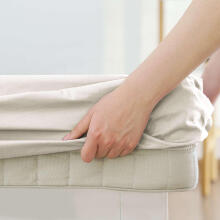 La Bebe™ Satin 89x38X5cm Art.760325 Grey fitted baby sheet