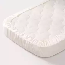 La Bebe™ Cotton 89x38+5 cm Art. 24440 White cotton fitted sheet