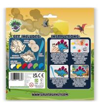 Splat Planet Creative Modeling Clay Set with Wooden Dinosaurs