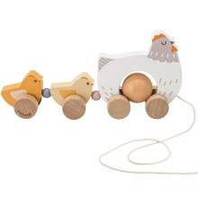 VIGA PolarB Wooden Hen with Chicks to Pull