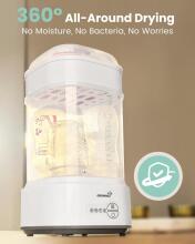 Grownsy Baby Sterilizer 4 in 1 Art.257146 GROWNSY Baby Bottle Sterilizer, Bottle Sterilizer/Bottle Dryer/Quick Dry/Baby Supplies Sterilizer 4-in-1