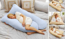 La Bebe™ Cushy Maternity Pillow Art.91911 Beige caramel 155x80cm