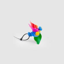 Multi-coloured windmill for handlebar