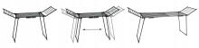 Clothes drying rack, standing, extendable, for balcony, 27 meters, black