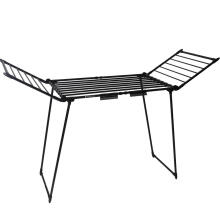 Clothes drying rack, standing, extendable, for balcony, 27 meters, black