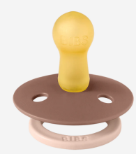 Bibs Studio Colour Round Art.257316 Woodhuck Pacifier, 100% natural  18+  (2pcs)
