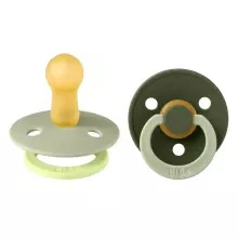 Bibs Studio Colour Round Art.257320 Hunter Green  Pacifier, 100% natural  0-6  (2pcs)