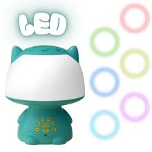 WOOPIE Multifunctional RGB Lamp Bluetooth Speaker Karaoke Voice Modulator SD Card AUX Turquoise