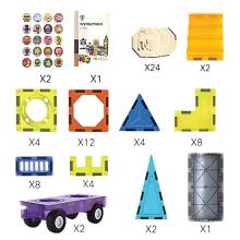 WOOPIE Magnetic 3D Building Blocks Set Castle Vehicles 71pcs