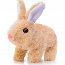 WOOPIE Interactive Bunny Plush Toy with Carrot Beige