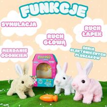 WOOPIE Interactive Bunny Plush Toy with Carrot Beige