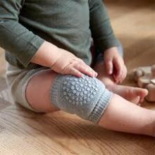 Mini Baby Knee Pads Art.257585 Light Grey Crawling knee pads