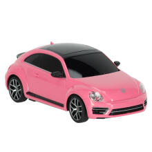 Ikonka Art.KX3520 RC auto 1:24 Volkswagen Beetle rozā krāsā