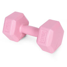 Hex dumbbells set 2x2 kg, exercise weights, fitness load, pink, ModernHome