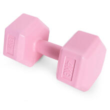 Hex dumbbells set 2x4 kg, vingrošanas svari, fitnesa slodze, rozā, ModernHome