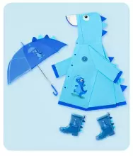 Kids Soft Raincoat Dino Art.258547 Blue  Rain-Coat