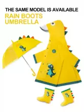 Kids Soft Raincoat Dino Art.258548 Yellow  Rain-Coat