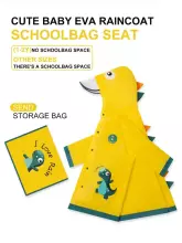 Kids Soft Raincoat Dino Art.258548 Yellow  Rain-Coat