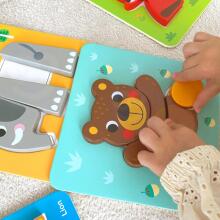 Деревянный пазл с животными WOOPIE GREEN Montessori FSC