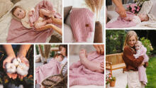 1647/01 KNITTED COTTON BLANKET PINK