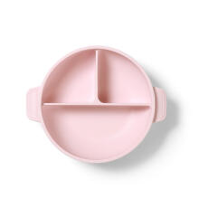 1661/02 SILICONE PLATE WITH SUCTION CUP AND COVER PINK